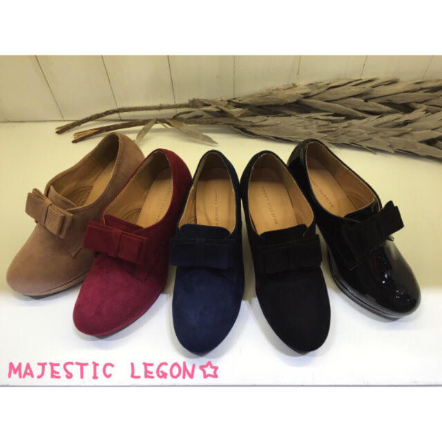 MAJESTIC LEGON(マジェスティックレゴン)の＊美品＊リボン付ブーティ、ミッシュマッシュ、ロディスポット、フェルゥ、ノエラ系 レディースの靴/シューズ(ブーティ)の商品写真