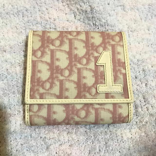 クリスチャンディオール(Christian Dior)のディオール トロッター 二つ折り財布 ピンク ロゴ(財布)