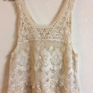 ジーナシス(JEANASIS)の☆レースのタンクトップ◆超美品(タンクトップ)