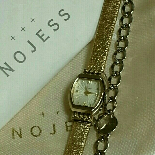 NOJESS(ノジェス)のNOJESS 腕時計 革ベルト、SVチェーンベルトつき レディースのファッション小物(腕時計)の商品写真