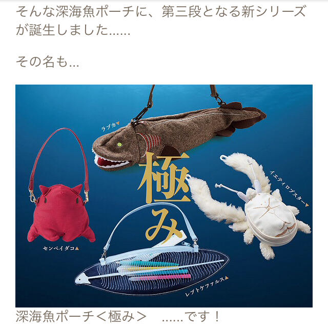 FELISSIMO(フェリシモ)のYOU+MORE!深海魚ポーチ 極み＊センベイダコポーチ レディースのファッション小物(ポーチ)の商品写真