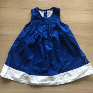 プチバトー(PETIT BATEAU)の【ma♡さま専用】プチバトー ボーダーカーディガン&ワンピースセット(ワンピース)