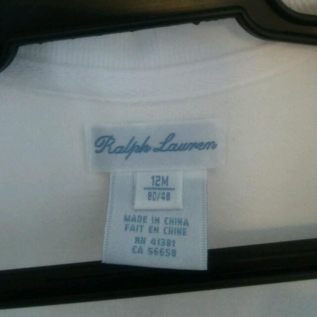 POLO RALPH LAUREN(ポロラルフローレン)の白のかわいいワンピース　RALPH LAUREN キッズ/ベビー/マタニティのベビー服(~85cm)(ワンピース)の商品写真