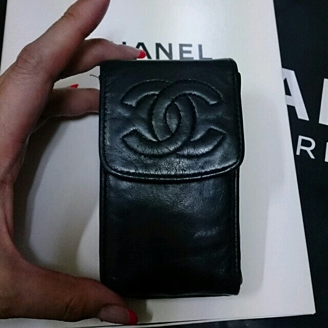 正規品 CHANEL シャネル ラムスキン シガーケース カードケースポーチ