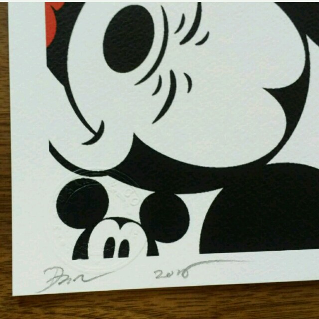 ミッキーマウス Kaws ミッキー大集合 Death Nyc ポスター サイン入の ミッキーマウス Kaws ミッキー大集合 Death Nyc ポスター サイン入の