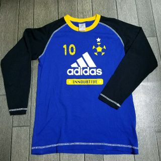 アディダス(adidas)のadidas メンズ レディース Tシャツ 青 ラグラン 七分丈(Tシャツ/カットソー(七分/長袖))