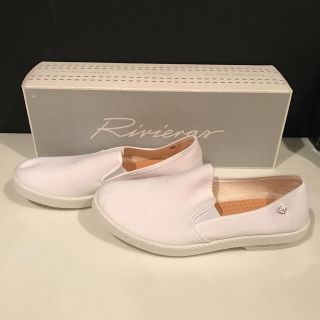 Rivieras Shoes Blanc  リビエラ 36(スリッポン/モカシン)