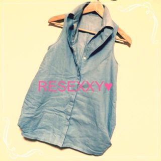 リゼクシー(RESEXXY)のRESEXXY♡デニムシャツ(シャツ/ブラウス(半袖/袖なし))