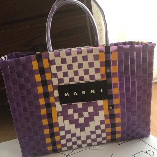 マルニ(Marni)の【marni】チャリティーカゴバック パープル！(かごバッグ/ストローバッグ)