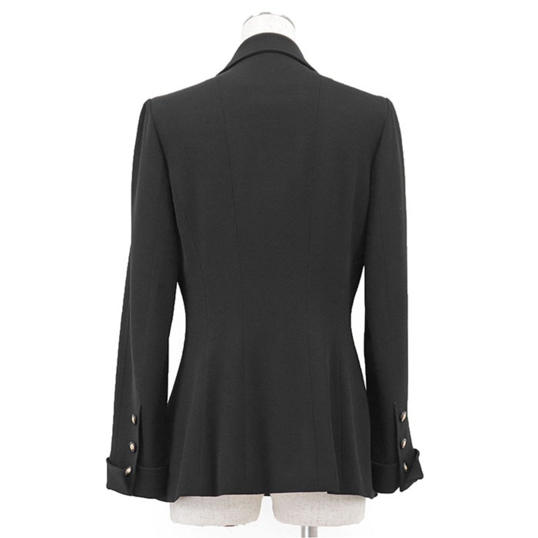 【美品】CHANEL シャネル ヴィンテージ ジャケット ウール100% 96A P08108 1996年製 COCOマーク ロゴ ボタン ダブルブレスト アウター レディース サイズ 40 ブラック 黒 フランス製 カール・ラガーフェルド期
