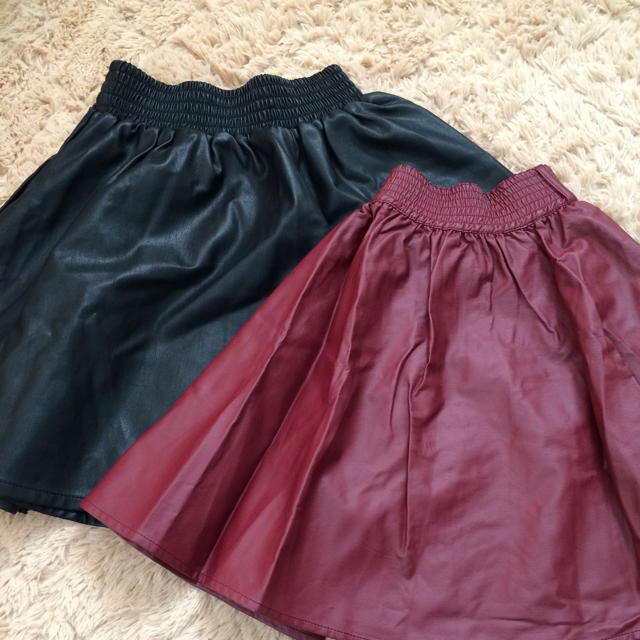 LOWRYS FARM(ローリーズファーム)のレザースカート二点セット！ レディースのスカート(ミニスカート)の商品写真