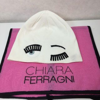 キアラフェラーニ(Chiara Ferragni)の【訳あり特価！】キアラフェラーニ★ウィンクデザインニット帽≪新品≫(ニット帽/ビーニー)