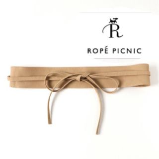 ロペピクニック(Rope' Picnic)のロペピクニック サッシュベルト♡新品ベージュ＊ブラック(ベルト)