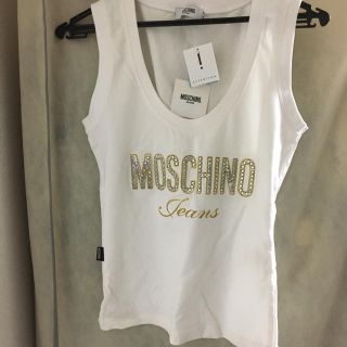 モスキーノ(MOSCHINO)の白キャミソール MOSCHINO 新品未使用(キャミソール)