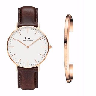 ダニエルウェリントン(Daniel Wellington)のバングル付き！ ダニエルウェリントン 36mm (訳あり品) 商品説明必読(腕時計)