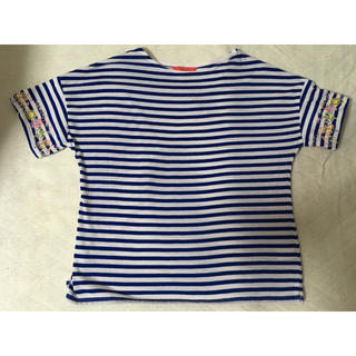 グラニフ(Design Tshirts Store graniph)の【graniph】エンブロイダリー カフス Tシャツ（ブルー×ホワイト）(Tシャツ(半袖/袖なし))