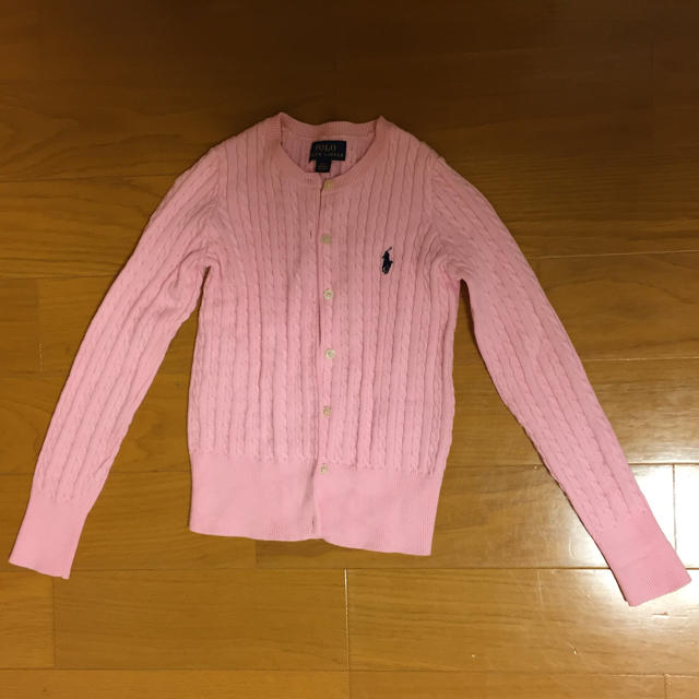 POLO RALPH LAUREN(ポロラルフローレン)のポロ ラルフローレン  カーディガン ピンク キッズ/ベビー/マタニティのキッズ服女の子用(90cm~)(カーディガン)の商品写真