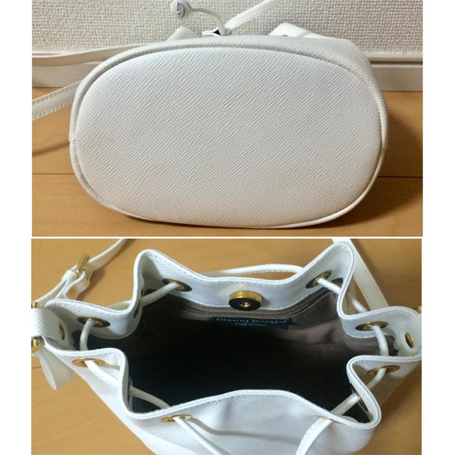 Spick & Span(スピックアンドスパン)のGianni notaro Carol J♡巾着型ショルダーバッグ♡ホワイト美品 レディースのバッグ(ショルダーバッグ)の商品写真