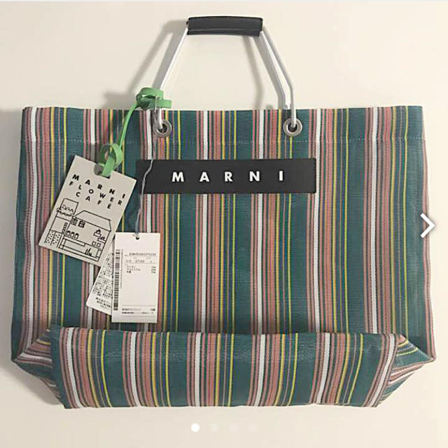 完売 MARNI カフェトート グリーン-