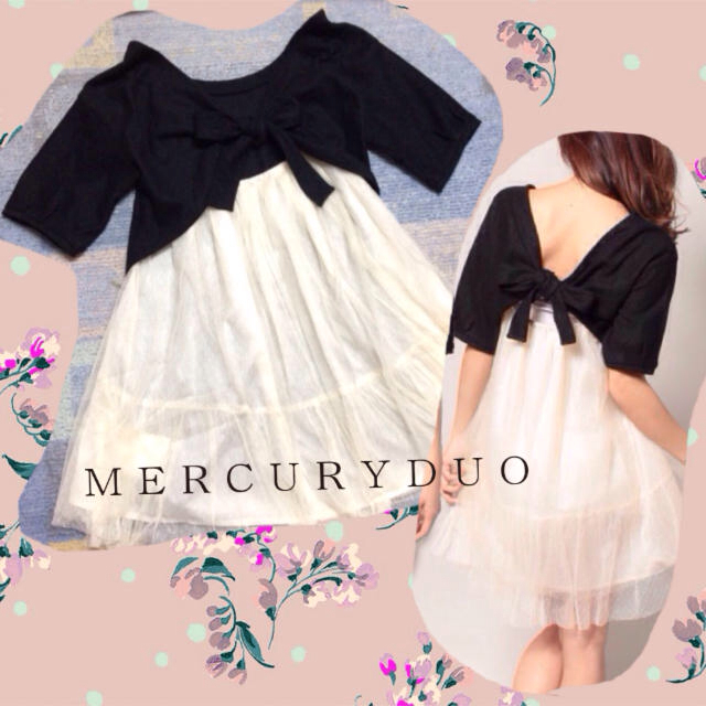 MERCURYDUO(マーキュリーデュオ)の送料込♡新品ウールジョーゼットワンピ レディースのワンピース(ミニワンピース)の商品写真