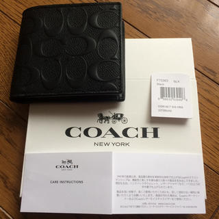 コーチ(COACH)のコーチ COACH 二つ折り財布 シグネチャー クロスグレーン(折り財布)