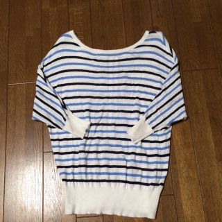 ジャスグリッティー(JUSGLITTY)のジャス✳︎ボーダーサマーニット(カットソー(半袖/袖なし))