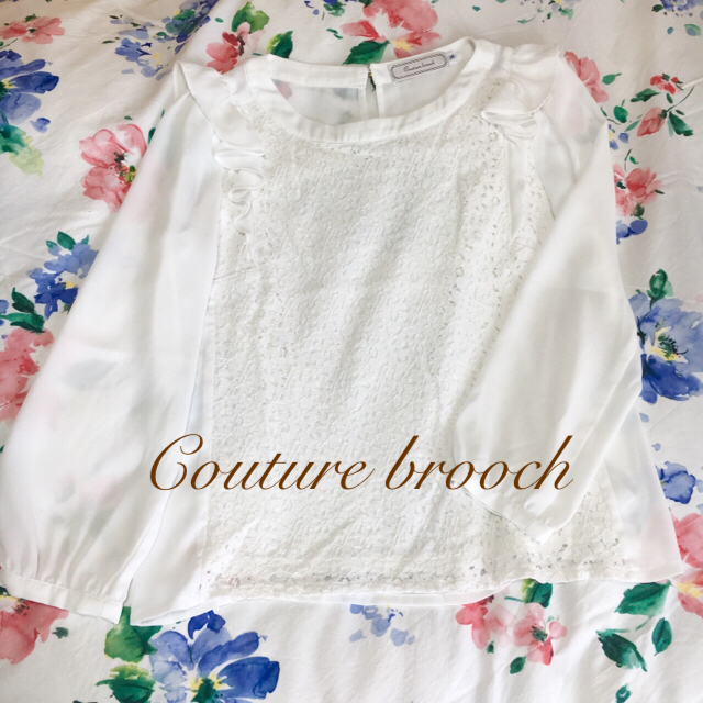 Couture Brooch(クチュールブローチ)のCouture brooch＊フリルレースシフォンブラウス レディースのトップス(シャツ/ブラウス(長袖/七分))の商品写真