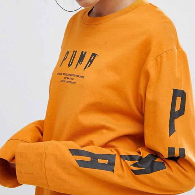 PUMA(プーマ)のpumaプーマオーバーサイズロングTシャツM レディースのトップス(Tシャツ(長袖/七分))の商品写真