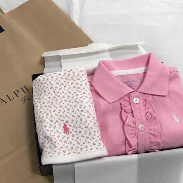 Ralph Lauren(ラルフローレン)のmiya4895様専用新品☆ラルフローレン ロンパース12M&スタイ キッズ/ベビー/マタニティのベビー服(~85cm)(ロンパース)の商品写真