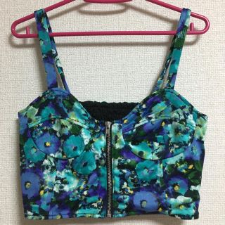 グレイル(GRL)のビスチェ❤タンクトップ❤ぼかし花柄❤トップス(シャツ/ブラウス(半袖/袖なし))