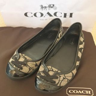 コーチ(COACH)のコーチCOACH★シグネチャー柄パンプス フラットシューズ  ローファー(ハイヒール/パンプス)