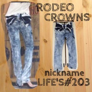 ロデオクラウンズ(RODEO CROWNS)の♡ RODEO ♡バックリボン(デニム/ジーンズ)