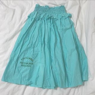 サンタモニカ(Santa Monica)の◎ブルーのボリューム刺繍スカート(ロングスカート)