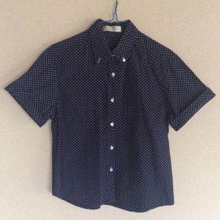 オリーブデオリーブ(OLIVEdesOLIVE)の★中古★OLIVE des OLIVE★水玉ドット★ダウンボタンシャツ★M★(シャツ/ブラウス(半袖/袖なし))