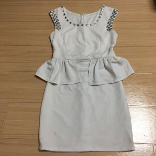 デイジーストア(dazzy store)のDAZZY キャバ ドレス 白 ビジュー(ミニドレス)