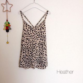 ヘザー(heather)のHeather○キャミソール アニマル柄 ヒョウ柄(キャミソール)