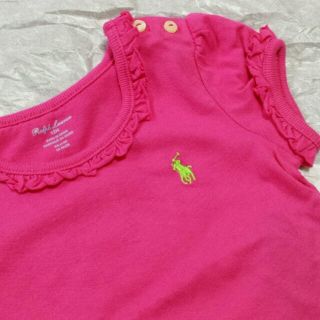 ラルフローレン(Ralph Lauren)の新品☆ラルフローレン　フリルTシャツ24M ファミリア プチバトー好きにも(Tシャツ/カットソー)