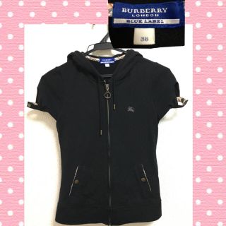 バーバリー(BURBERRY)のバーバリー ブルーレーベル パーカー ブラックトップス(パーカー)