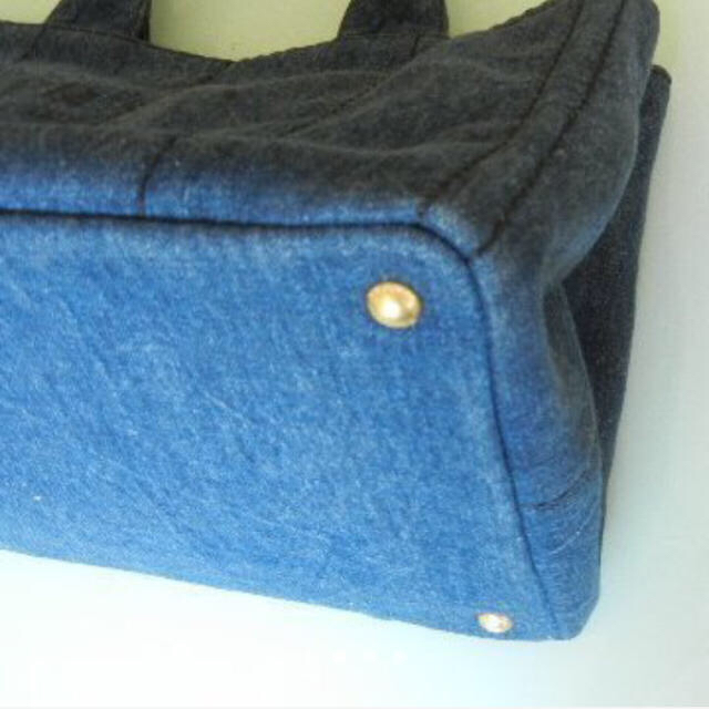 希少デザイン】Prada プラダ カナパ 刺繍ロゴ デニムバッグ | 【美品