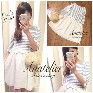 アナトリエ(anatelier)のanatelier♡リボンフレアワンピース(ひざ丈ワンピース)