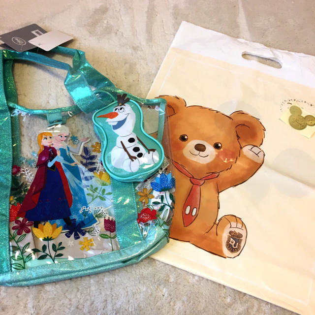 Disney(ディズニー)の新品♡アナ雪 オラフ プールバッグ & 水着 セット キッズ/ベビー/マタニティのキッズ服女の子用(90cm~)(水着)の商品写真