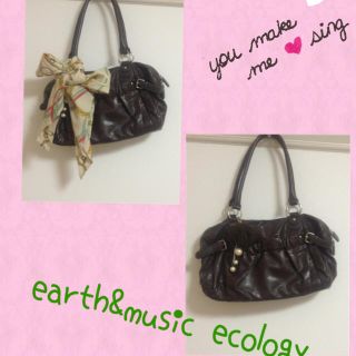 アースミュージックアンドエコロジー(earth music & ecology)のearth♡茶色バッグ(ハンドバッグ)