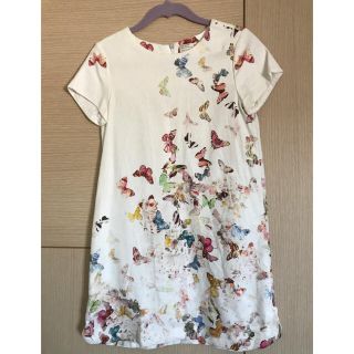 ザラキッズ(ZARA KIDS)のzara キッズ バタフライ柄ワンピース(ワンピース)