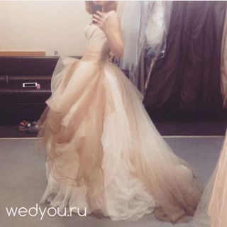 ヴェラウォン(Vera Wang)のverawang グラデーションドレス ブラウン(ウェディングドレス)