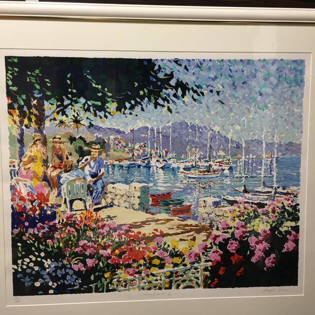 風水効果 Hazel Soan  Waterfront リゾートアートポスター エンタメ/ホビーの美術品/アンティーク(絵画/タペストリー)の商品写真