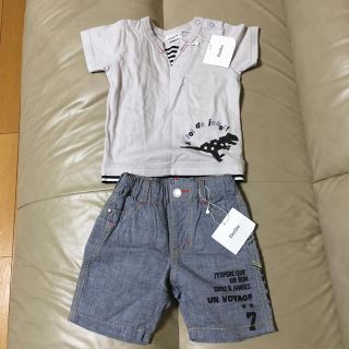 ベベ(BeBe)の新品未使用 BeBe 上下セット☆(Tシャツ/カットソー)