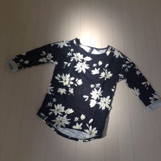 エイチアンドエム(H&M)のH&M 花柄カットソー 7分袖(カットソー(長袖/七分))