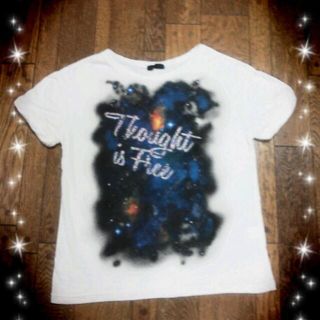 ジーナシス(JEANASIS)の★JEANASIS★キラキラ宇宙Tシャツ(Tシャツ(半袖/袖なし))