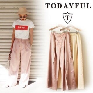 トゥデイフル(TODAYFUL)の新品 todayful サテンパンツ(カジュアルパンツ)