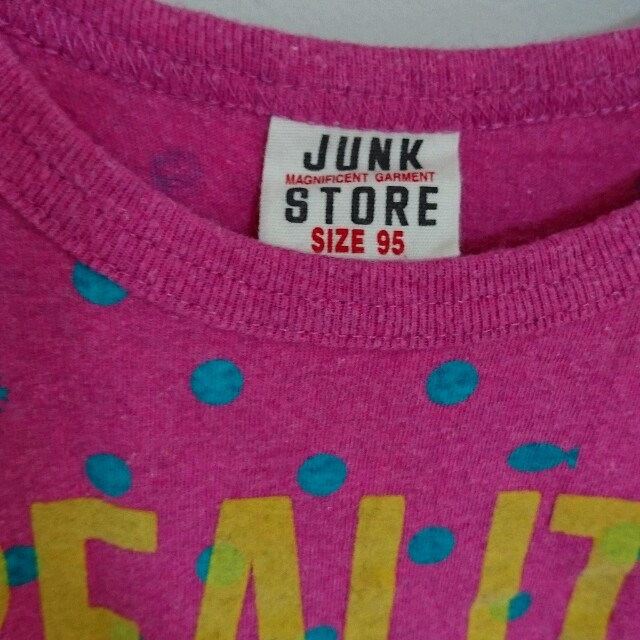 JUNK STORE(ジャンクストアー)のジャンクストア Tシャツワンピース♪95センチ キッズ/ベビー/マタニティのキッズ服女の子用(90cm~)(ワンピース)の商品写真